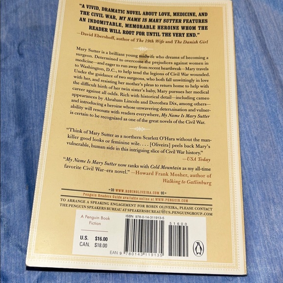 📚BOOK SALE 5 for $20📚 My Name Is Mary Sutter by Robin Oliveira, Paperback, 2011 - Picture 11 of 12